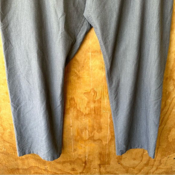 Figs Gray Straight Leg Women's Pants with Teal Drawstring - Picture 7 of 11